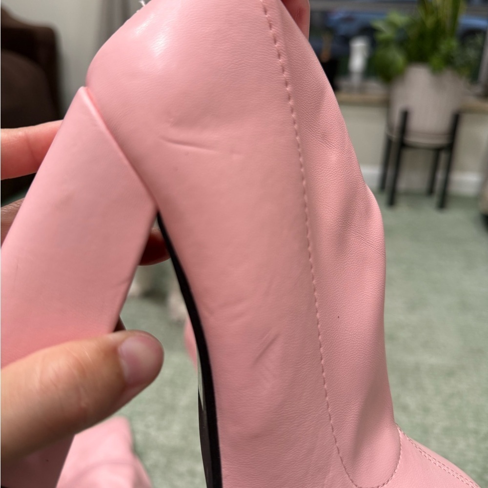 Public Desire Pink Heeled Boots - Picture 6 of 11